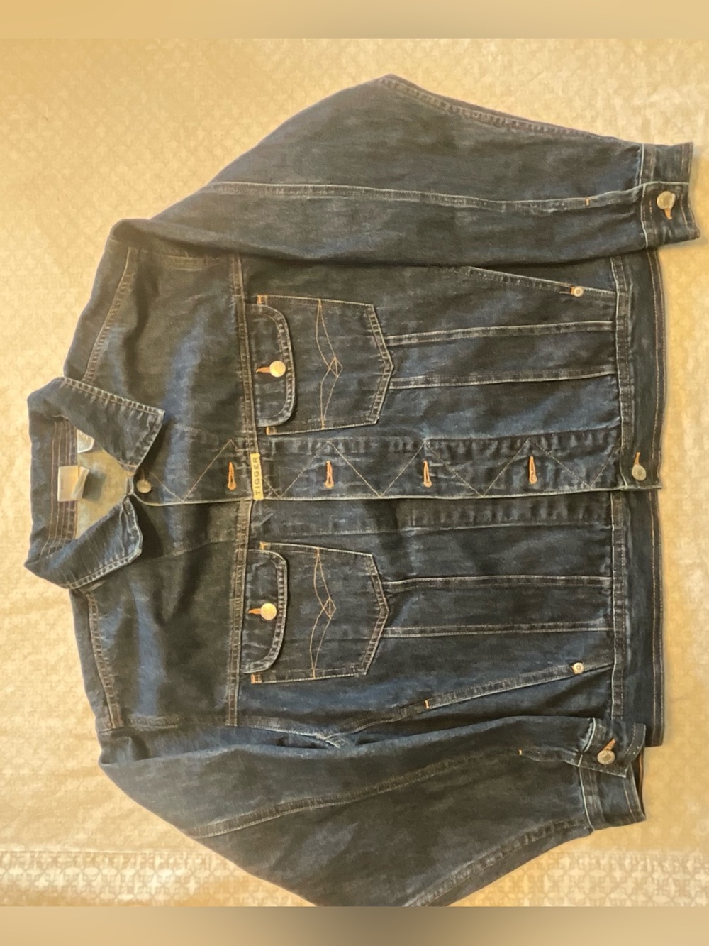 The VTG Disney Store Tigger Blue Denim Jacket w/ Embroidered Back, Adult